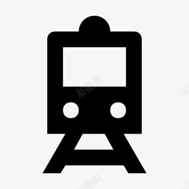 火车铁路运输航程图标图标