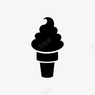软冰淇淋冰淇淋食品图标图标