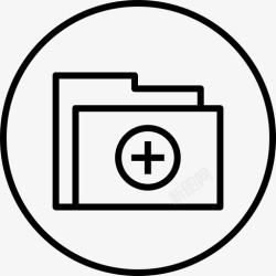 医院印刷单据医疗文件夹报告记录图标高清图片