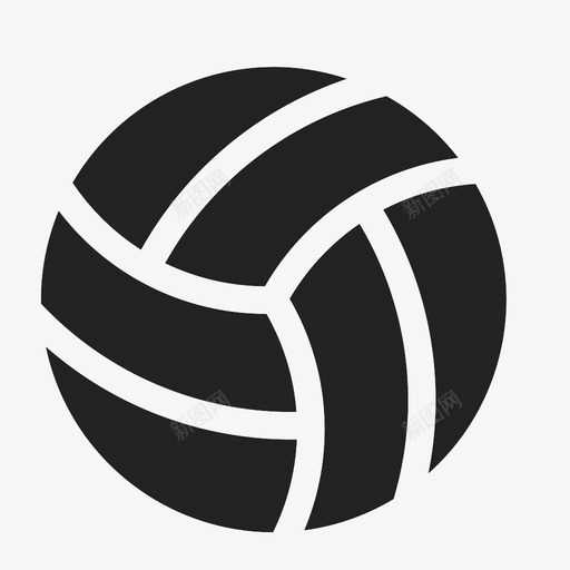 排球橡胶圆形图标svg_新图网 https://ixintu.com 体育 圆形 塑料 奥运会 打球 排球 橡胶 比赛 空中 飞行