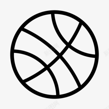 篮球活动粗体图标图标