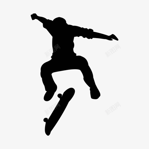 滑板运动男图标svg_新图网 https://ixintu.com 滑板 男 自由的男人 街头 运动 酷