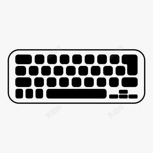 键盘电脑桌面图标svg_新图网 https://ixintu.com 俯视图 按键 无线 桌面 电脑 空格键 类型 键盘