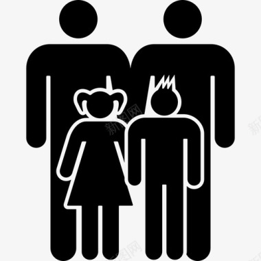 男人和孩子人家庭偶像结为夫妻图标图标
