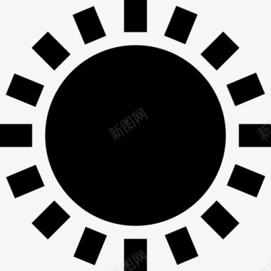 太阳形状指向的图标图标