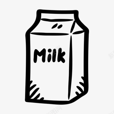 牛奶盒严肃简历图标图标