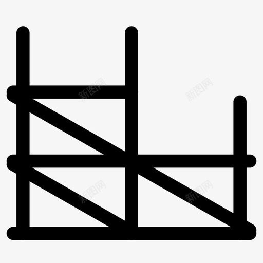 脚手架出售不图标svg_新图网 https://ixintu.com 不 出售 合成 大胆 建筑师 建造 持有 脚手架 黄金