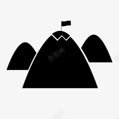 山脉山峰自然图标图标