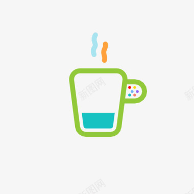 咖啡杯茶蒸汽图标图标