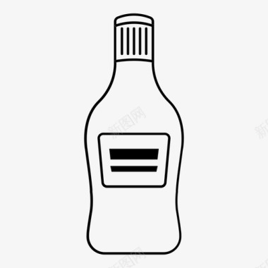 朗姆酒瓶放松酒图标图标