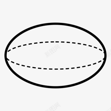 椭球体技术图纸对称图标图标