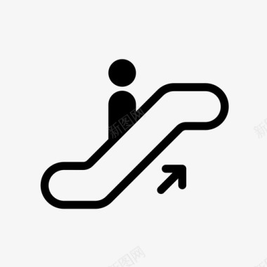 自动扶梯向上删减移动楼梯图标图标