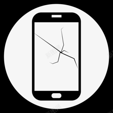 坏手机黑手机破解屏幕应用图标图标