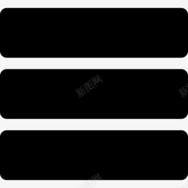 三条水平直线的菜单界面符号coolicons图标图标