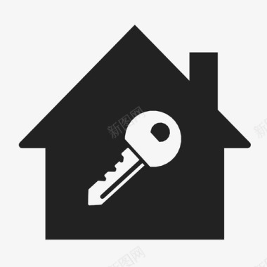 房子钥匙保险箱受保护图标图标