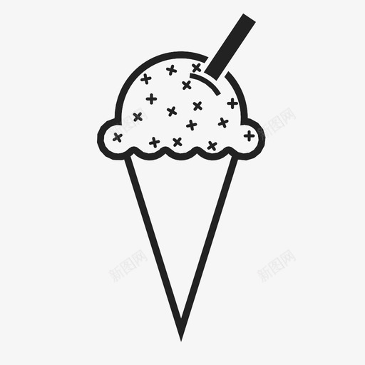 冰淇淋筒夏季洒图标svg_新图网 https://ixintu.com 冰淇淋筒 冷的 圣代 夏季 洒 甜点 雪伯特 风味 食物