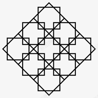 9颗拉克希米之星拉克希米之星正方形图标图标
