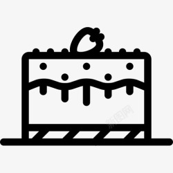 蛋糕轮廓蛋糕软蛋糕派对图标高清图片