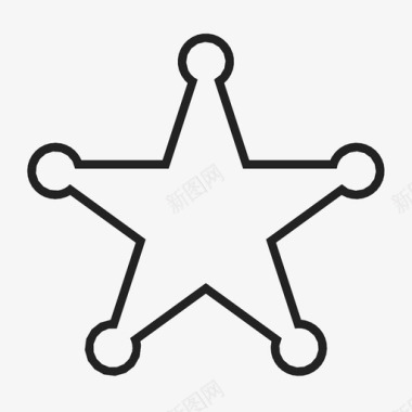 明星徽章法律图标图标