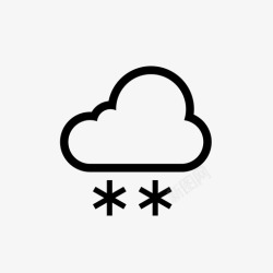 天气的标志下雪天气图标高清图片