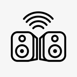 蓝牙扬声器扬声器wifi连接扬声器无线扬声器图标高清图片