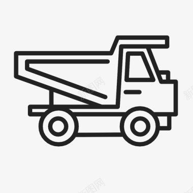 建筑卡车运输机岩石图标图标