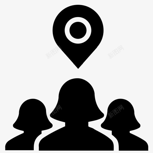 用户情感pin图标svg_新图网 https://ixintu.com location和pin maudlin person pin wide 位置 导航 情感 清洁 用户 组 编队