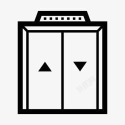 电梯金属门电梯输送机楼层图标高清图片