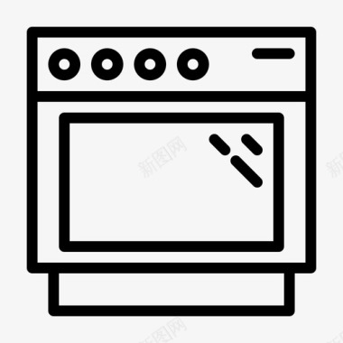 炉灶厨房暖气图标图标
