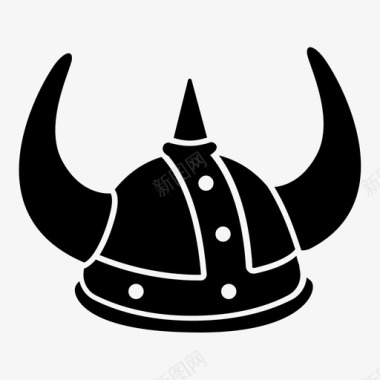 北欧海盗头盔海盗头盔战士图标图标