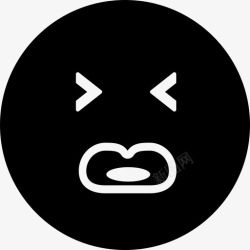 大嘴唇表情图方脸闭着眼睛大嘴唇界面情绪充盈图标高清图片