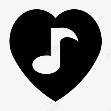 音乐符号爱情和浪漫材料标图标图标