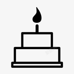 吃生日蛋糕生日蛋糕周年纪念蜡烛图标高清图片