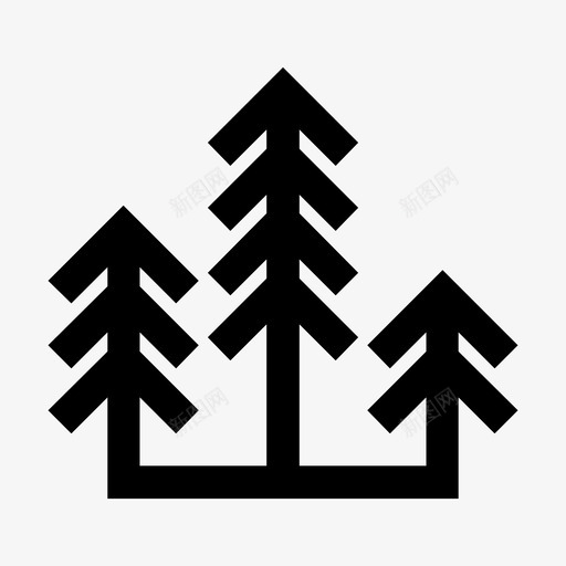 森林抽象小树林图标svg_新图网 https://ixintu.com 小树林 抽象 木材 树 树林 森林 田园诗 自然