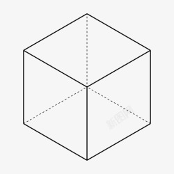 黎曼立方体正方形神圣几何图标高清图片