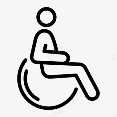 轮椅残疾人行动不便图标图标