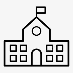 大学房子学校建筑班级图标高清图片