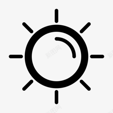 太阳春天圆图标图标