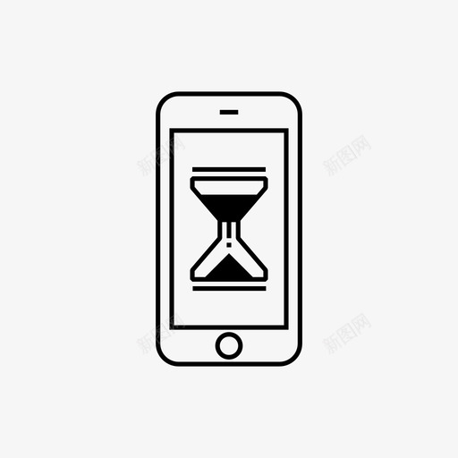 智能手机沙漏时间长图标svg_新图网 https://ixintu.com 加载 图像 小时玻璃 时间 智能手机1倍厚 智能手机沙漏 等待 长