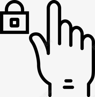 锁定手势闩锁钩子图标图标