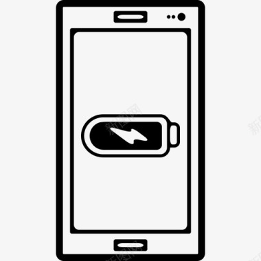 手机屏幕上的完整电池状态符号工具和用具手机套图标图标