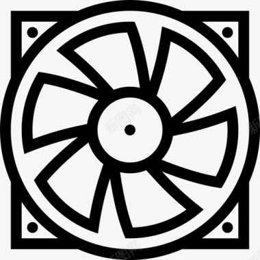 电脑风扇轮子保护图标图标