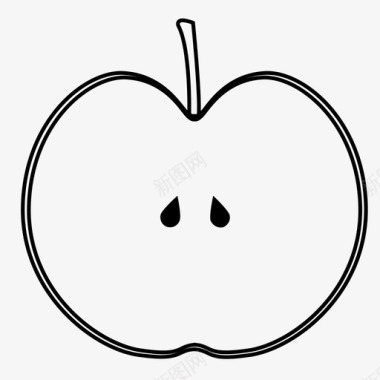 苹果片切片种子图标图标