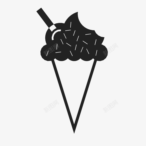 冰淇淋筒信号加号图标svg_新图网 https://ixintu.com 信号 冰淇淋筒 加号 夏季 多个 寒冷 更多 甜点 食物