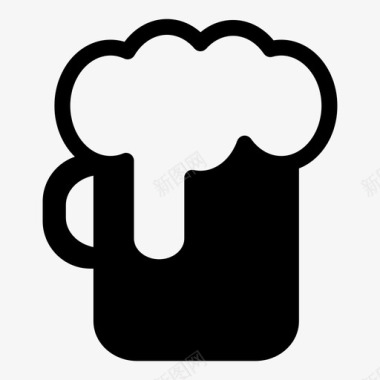啤酒打开图形图标图标