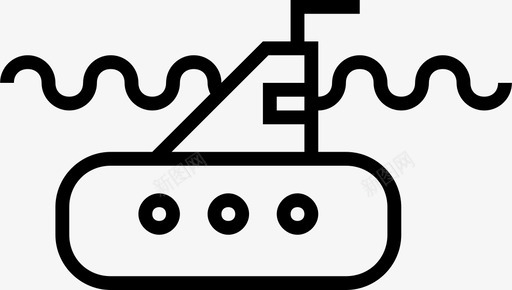 潜艇水下运输图标图标