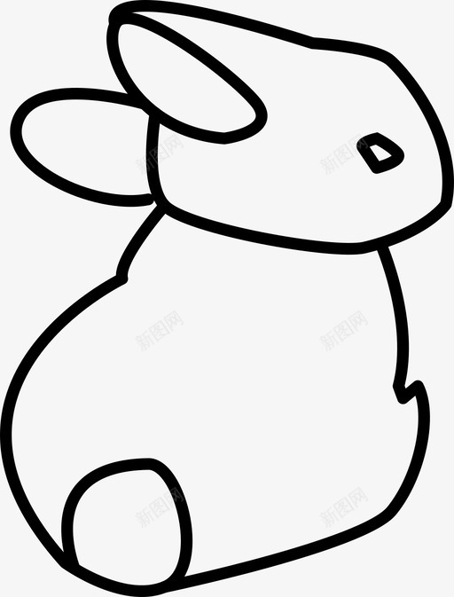 兔子仙境图标svg_新图网 https://ixintu.com 仙境 兔子