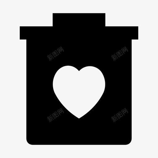 垃圾桶上的心爱和浪漫的材料标图标svg_新图网 https://ixintu.com 垃圾桶上的心 爱和浪漫的材料设计图标