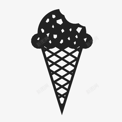 冰淇淋筒冷的食物图标svg_新图网 https://ixintu.com 冰淇淋筒 冷冻的 冷的 夏天的 热的 甜的 舔的 食物