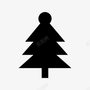 圣诞树圣诞和复活节材料标图标图标